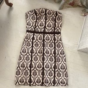 Silk lined strapless dress